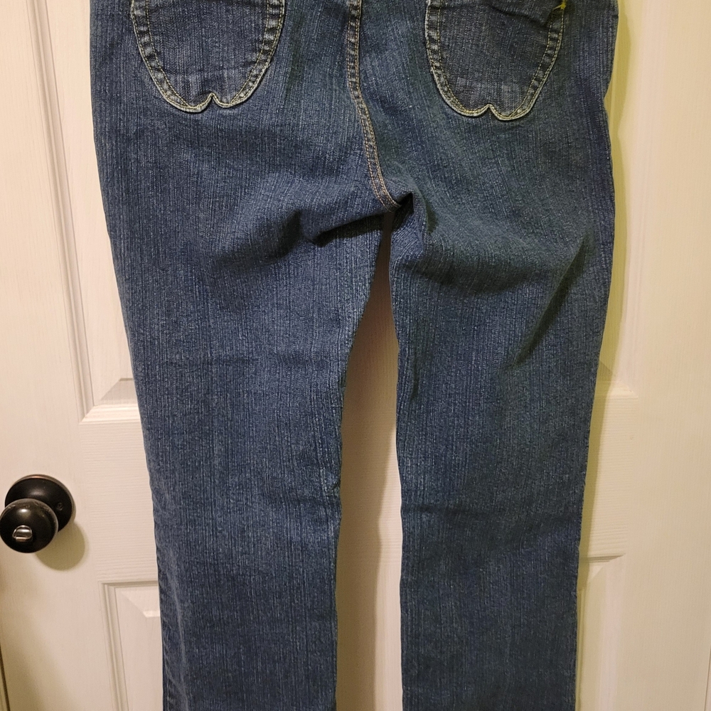 Apple Bottoms Blue Denim Jeans with Contrast Stitching - Picture 3 of 8